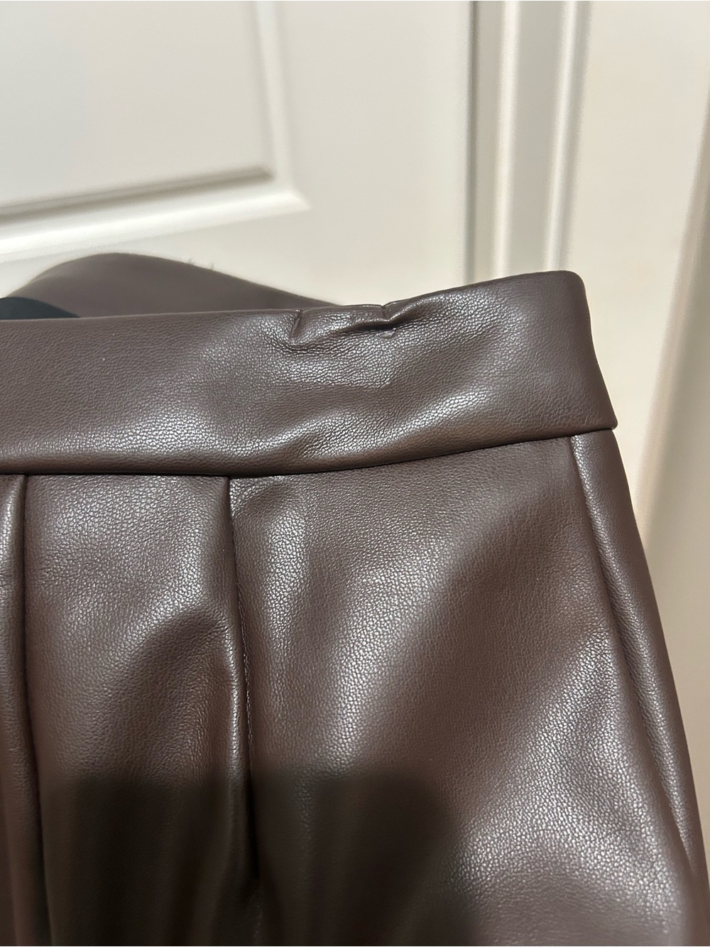 Banana Republic Dark Brown Faux Leather Mini Skirt - Picture 4 of 7